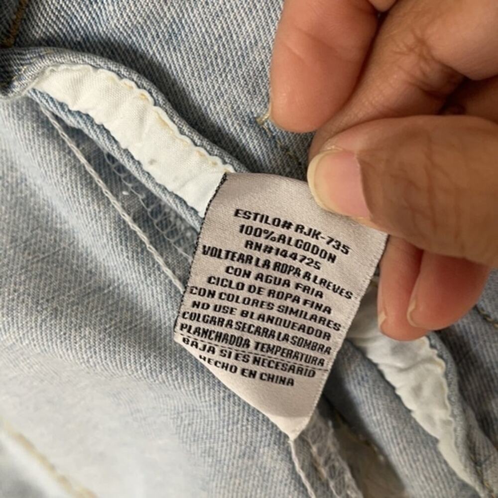 Fashion Tour Denim Jacket in Light/Medium Wash American Bazi - Picture 7 of 13